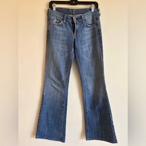 7 For All Mankind Womens Low Rise Flare Jeans Size 25